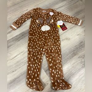 NWT North Pole Trading Co Infant 18 Months Reindeer Onesie Pajama
